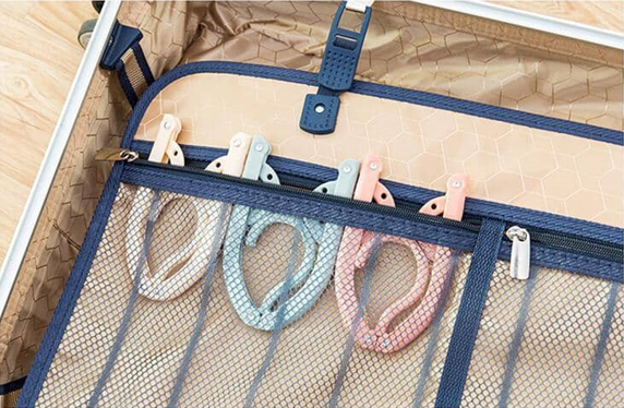 コンパクトで使いやすい!折りたたみ式ポータブルハンガー(4個セット)