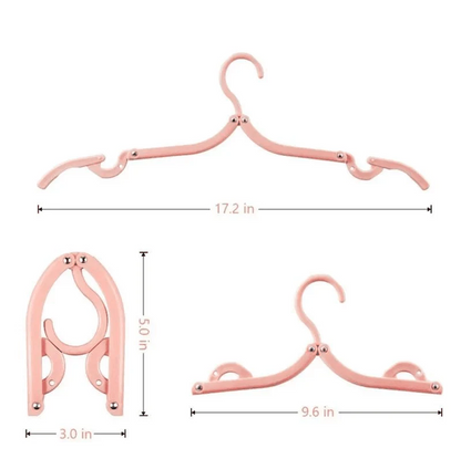コンパクトで使いやすい！折りたたみ式ポータブルハンガー（4個セット）